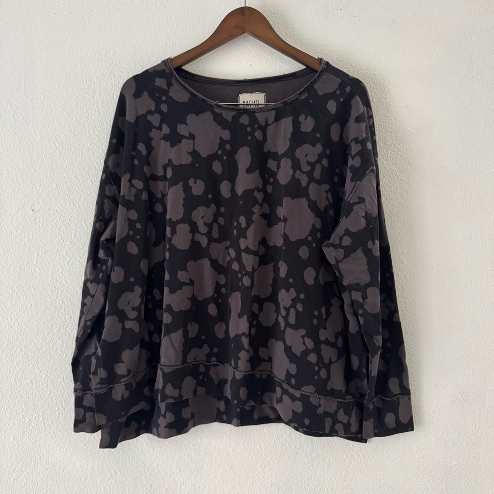 Acid Wash Bleach Dye Oversized Lightweight Sweatshirt XL Rachel Hollis Indie - Picture 12 of 13